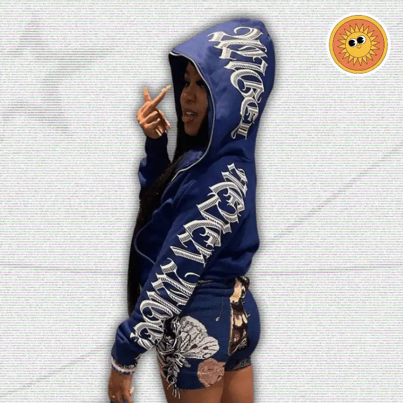 Cyber Y2K Zip Up Hoodie