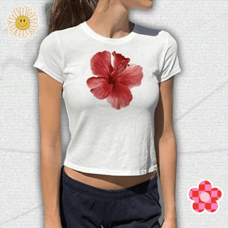 Floral Print Y2K Crop Top