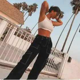 High Waist Y2K Cargo Jeans