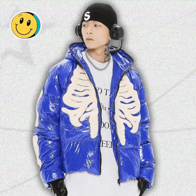 Skeleton Zip Up Hoodie Y2K