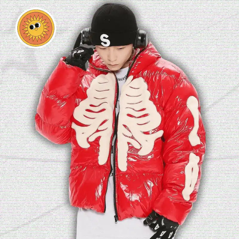 Skeleton Zip Up Hoodie Y2K