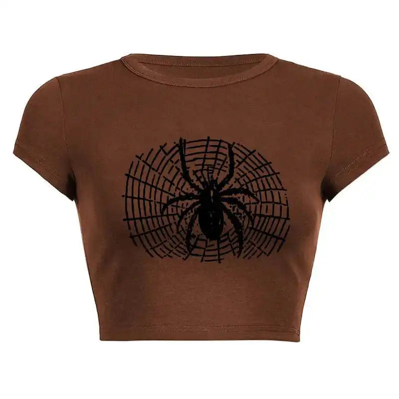 Spider Y2K Crop Top