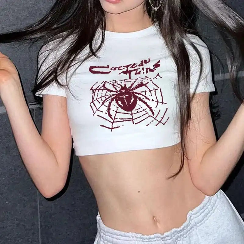 Spider Y2K Crop Top