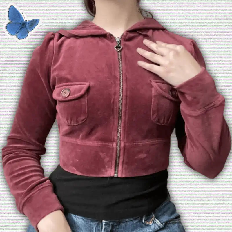 Velvet Jacket Y2K