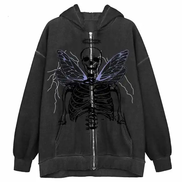 Women's Zip Up Hoodie Y2K