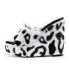 Y2K Aesthetic Fur Sandals