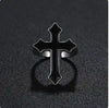 Y2K Black Cross Ring