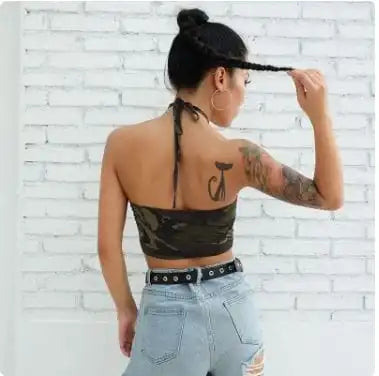 Y2K Cammo Crop Top