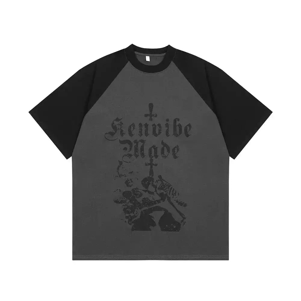 Y2K Contrast Paneled Tee