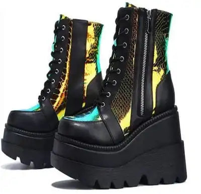 Y2K Designer Platform Boots