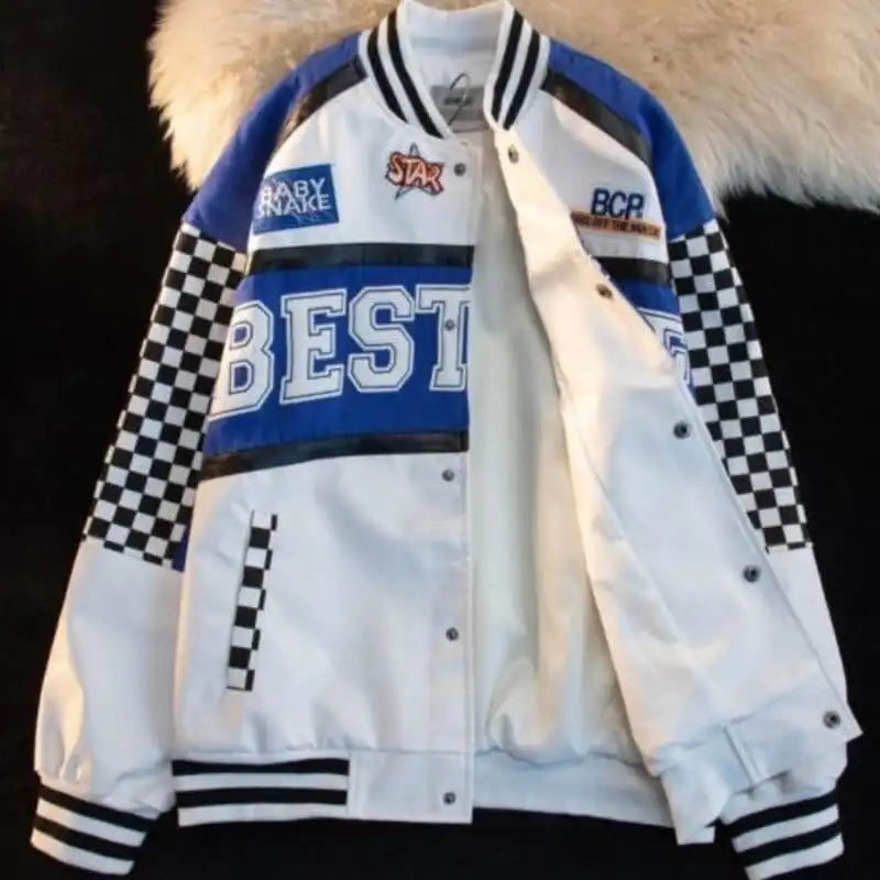 Y2K Graphic Racer Jacket
