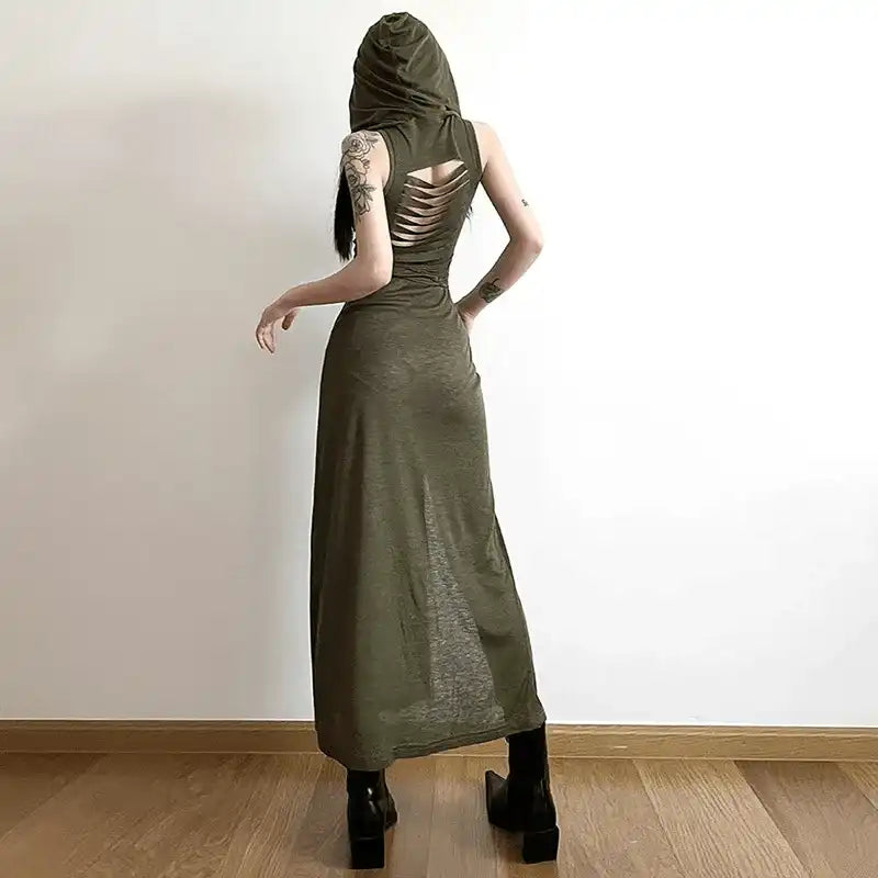 Y2K Hooded Dress