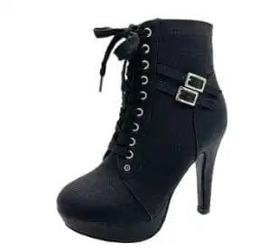Y2K Lace Up Ankle Boots