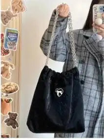 Y2K Leather Bucket Tote