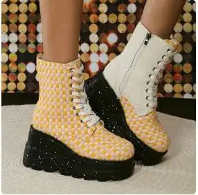 Y2K Mix Color Chunky Boots