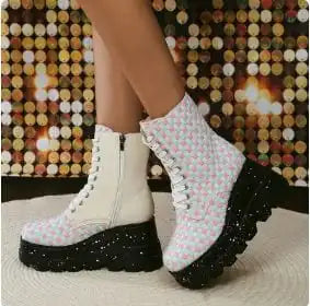 Y2K Mix Color Chunky Boots