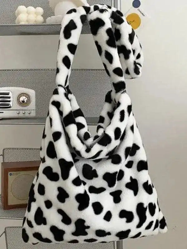 Y2K Moo Pattern Shoulder Bag