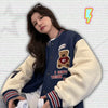 Y2K Navy Blue Varsity Jacket