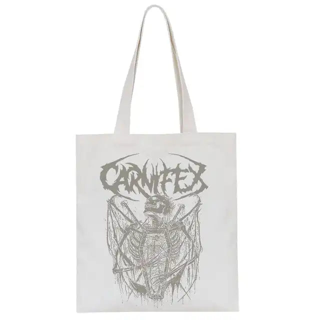 Y2K Skeleton Graphic Tote Bag