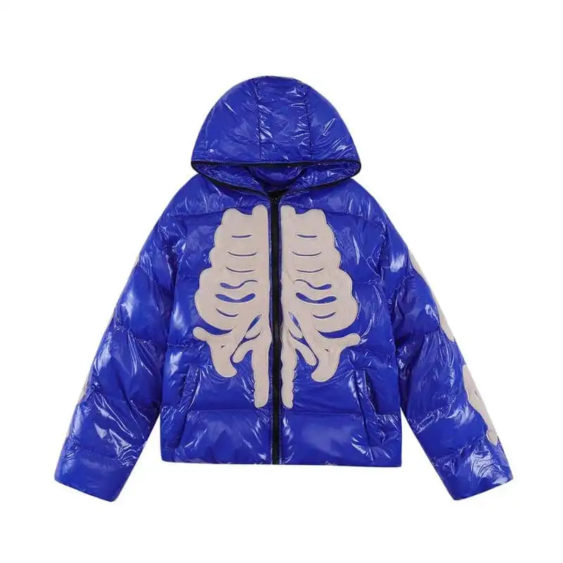 Y2K Skeleton Puffer Jacket