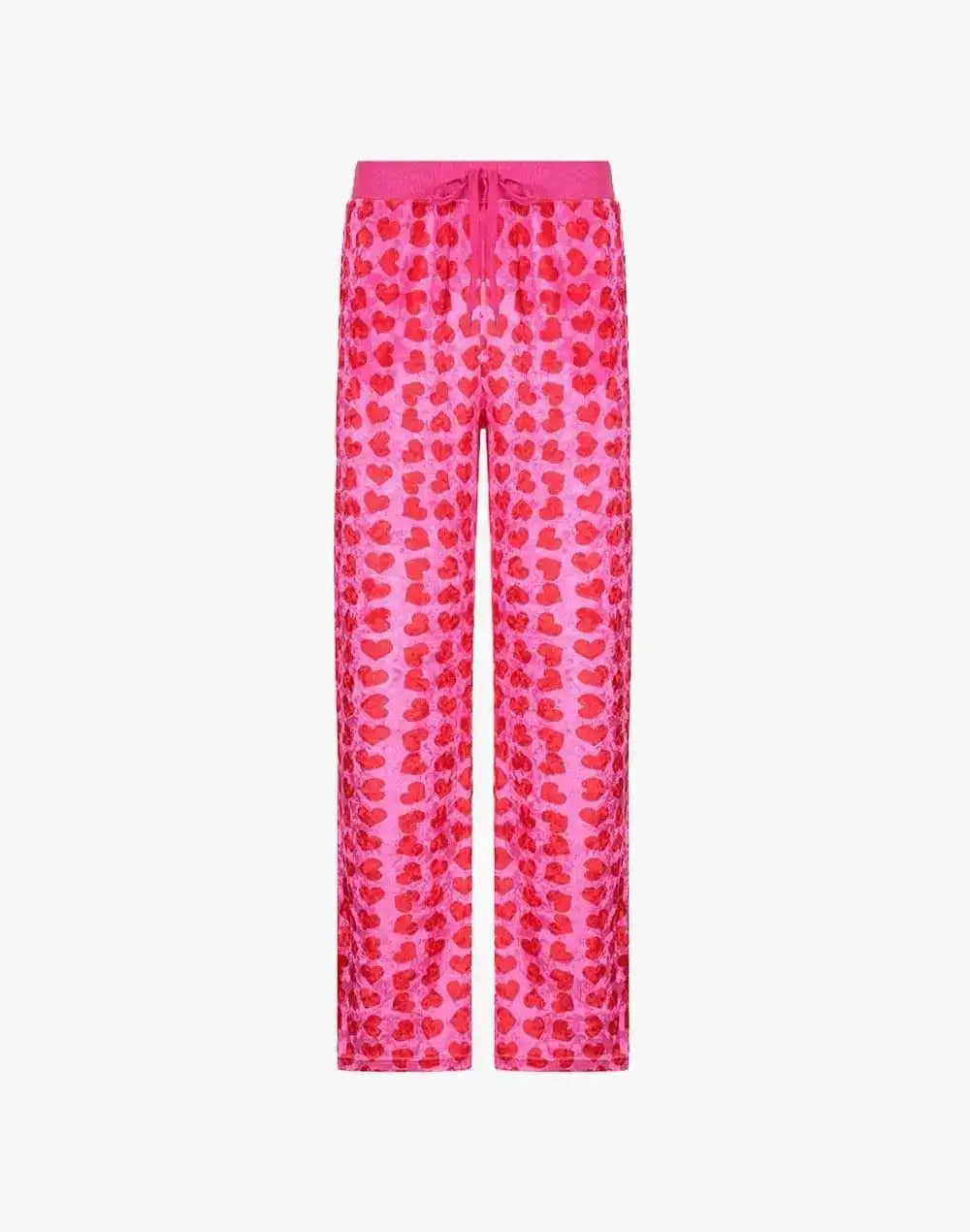 Y2K Velvet Tracksuit Heart Print