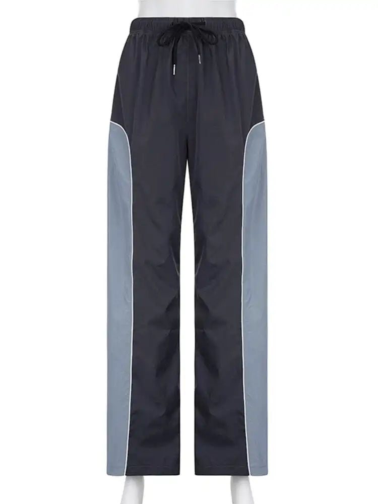 Y2K Wide Leg Parachute Pants