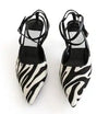 Y2K Zebra Strappy Heels