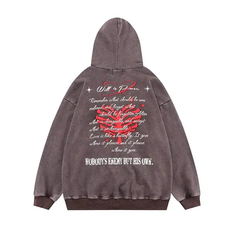 Y2K Zip Up Hoodie Mens