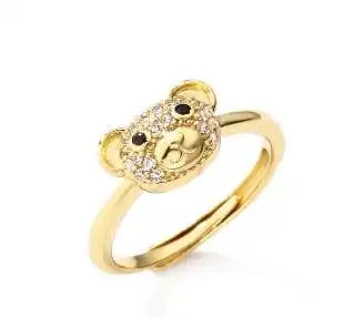 Y2K Zircon Bear Ring