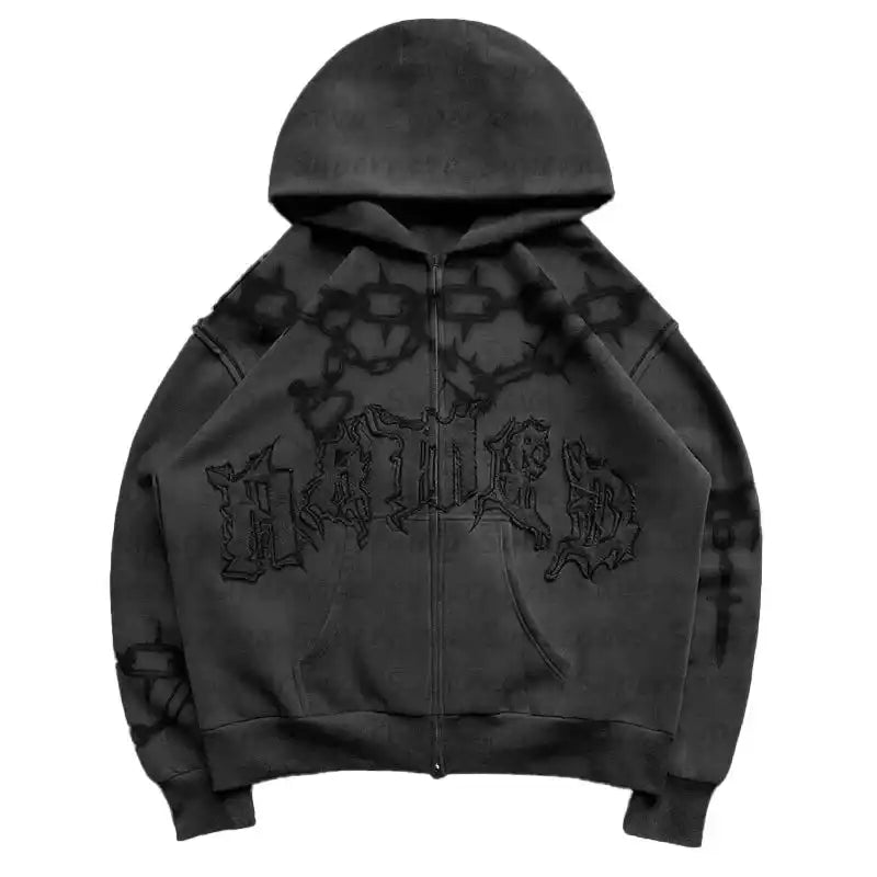 Y2k Gothic Zip up Hoodie