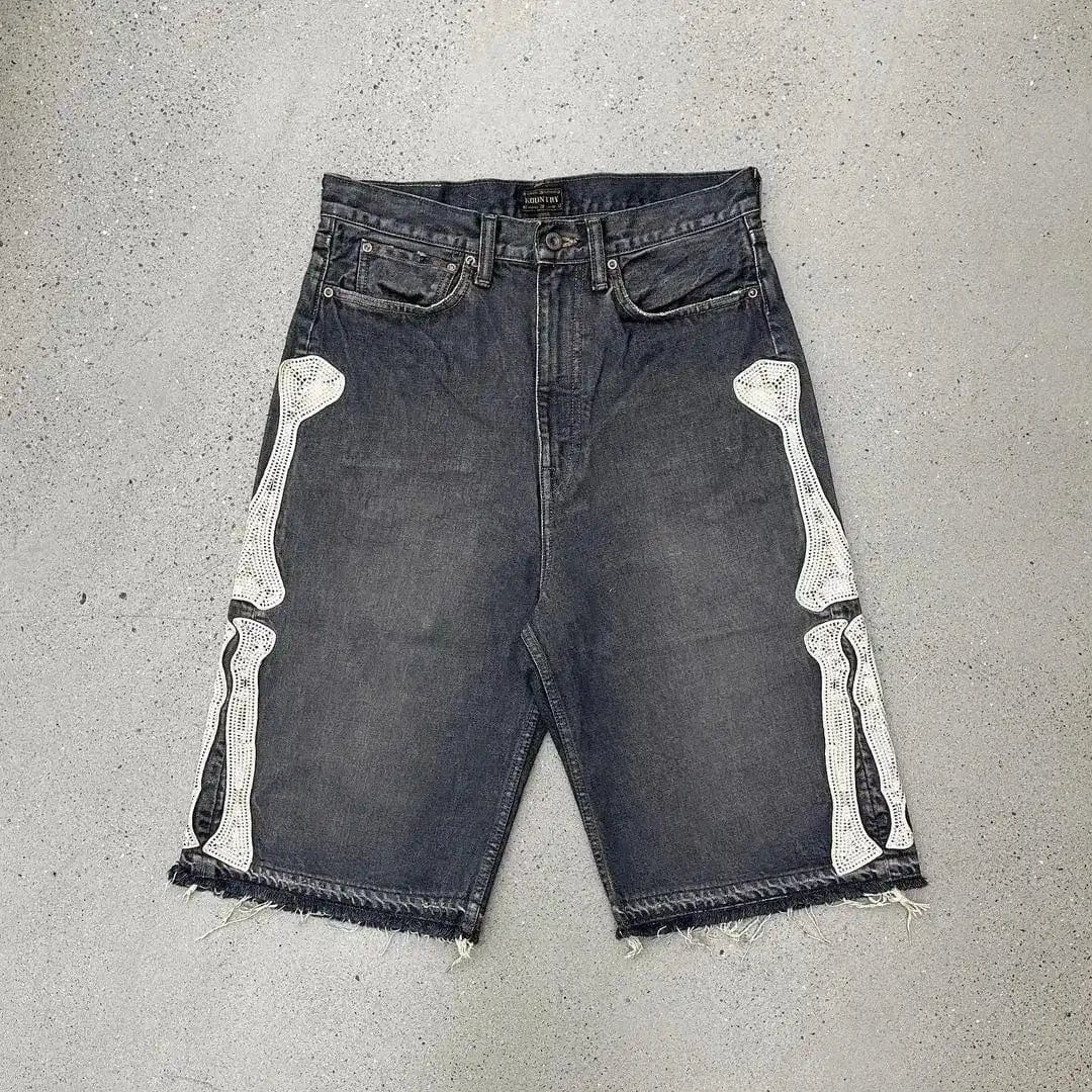 Y2k Skeleton Jorts