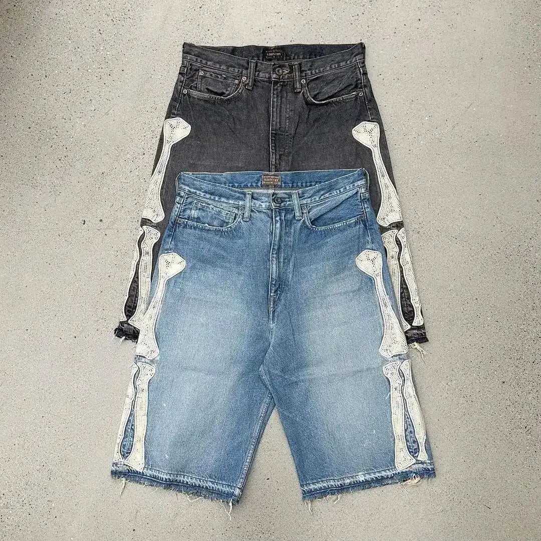 Y2k Skeleton Jorts